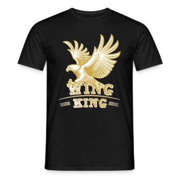 Wing King Motorcycle Goldwing Design - Men's T-Shirt - black - Front - AI Model Male 178 light (178cm)