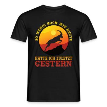 So wenig Bock / Null Bock / Keine Lust - Männer T-Shirt - Schwarz - Vorne - AI Model Male 178 light (178cm)