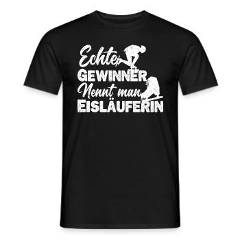Eisläuferin Eislaufen Eiskunstläuferin Spruch - Männer T-Shirt - Schwarz - Vorne - AI Model Male 178 light (178cm)