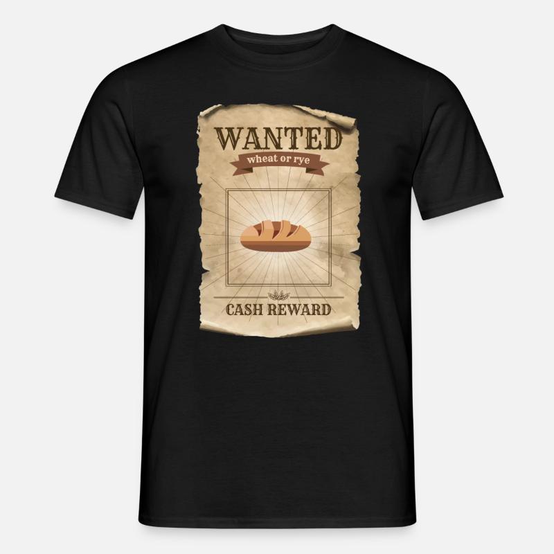 Wanted Wheat or Rye Bread - Men’s T-shirt - black