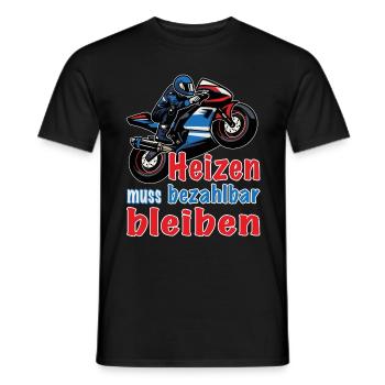Motorrad Biker lustiger Spruch Motorsport Race - Männer T-Shirt - Schwarz - Vorne - AI Model Male 178 light (178cm)