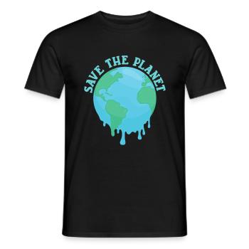 Save The Planet - Männer T-Shirt - Schwarz - Vorne - AI Model Male 178 light (178cm)