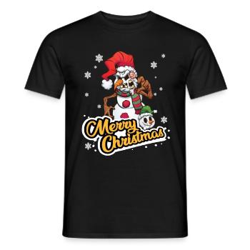 Noël Saint-Nicolas Joyeux Noël Bonhomme de neige - T-shirt homme - noir - Devant - AI Model Male 178 light (178cm)