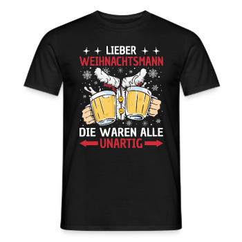 Weihnachtsmann Die Waren Alle Unartig Weihnachten - Männer T-Shirt - Schwarz - Vorne - AI Model Male 178 light (178cm)
