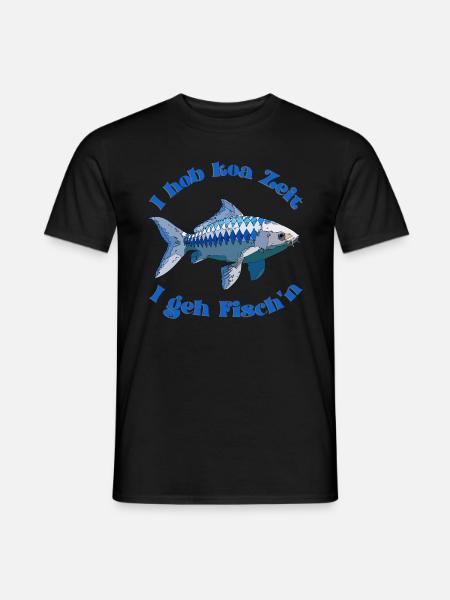 Bayern Fisch Angeln - Männer T-Shirt - Schwarz