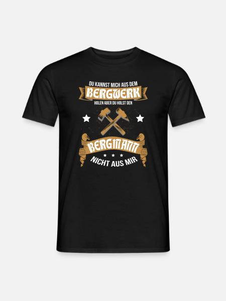 T-Shirt für den Stolzen Bergmann und Bergarbeiter - Männer T-Shirt - Schwarz
