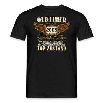 Oldtimer Jahrgang 2005 17. Geburtstag Geschenk Fun - Männer T-Shirt - Schwarz - Vorne - AI Model Male 178 light (178cm)