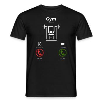 Das Fitnessstudio ruft mich - Männer T-Shirt - Schwarz - Vorne - AI Model Male 178 light (178cm)