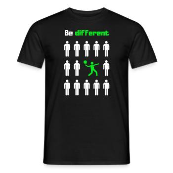 Sei anders, paddele - Männer T-Shirt - Schwarz - Vorne - AI Model Male 178 light (178cm)