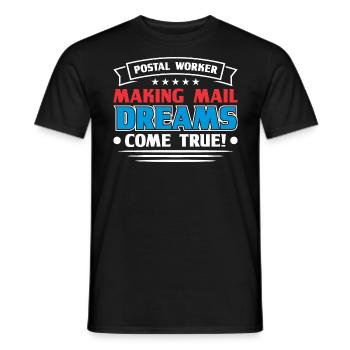 Postbote Briefträger Brief Paketdienst Geschenk - Männer T-Shirt - Schwarz - Vorne - AI Model Male 178 light (178cm)