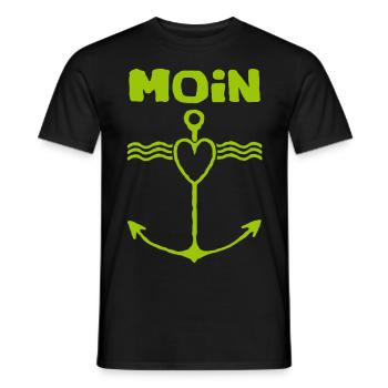 Moin Meer geschenk liebe - Männer T-Shirt - Schwarz - Vorne - AI Model Male 178 light (178cm)