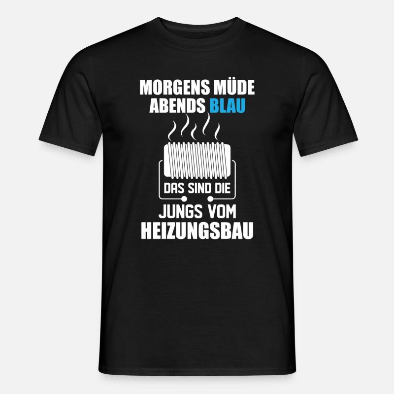 Heating engineer heating construction - Men's T-shirt - black