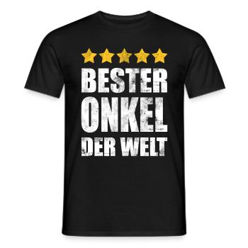 BESTER ONKEL DER WELT - Männer T-Shirt - Schwarz - Vorne - AI Model Male 178 light (178cm)