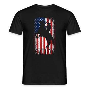 Cowboy Rodeo Pferd Geschenk Country Männer - Männer T-Shirt - Schwarz - Vorne - AI Model Male 178 light (178cm)
