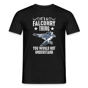 Peregrine Falcon Falconer Falconry Falconry Gift - Men's T-Shirt - black - Front - AI Model Male 178 light (178cm)