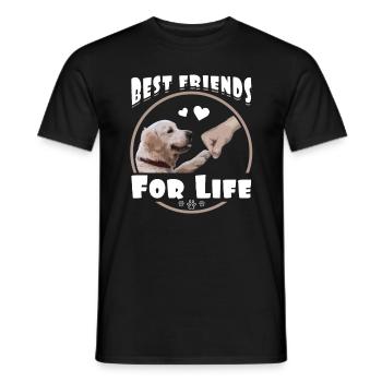 Golden Retriever Best Friends Cadeaux drôles - T-shirt homme - noir - Devant - AI Model Male 178 light (178cm)