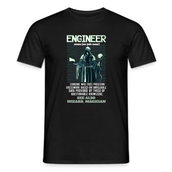 Ingenieur Definition lustiger Spruch Geschenk - Männer T-Shirt - Schwarz - Vorne - AI Model Male 178 light (178cm)