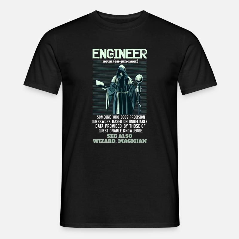 Ingenieur Definition lustiger Spruch Geschenk - Männer T-Shirt - Schwarz