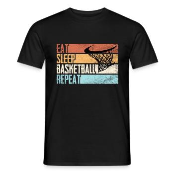Basketball Kinder Basketballspieler Geschenke - Männer T-Shirt - Schwarz - Vorne - AI Model Male 178 light (178cm)