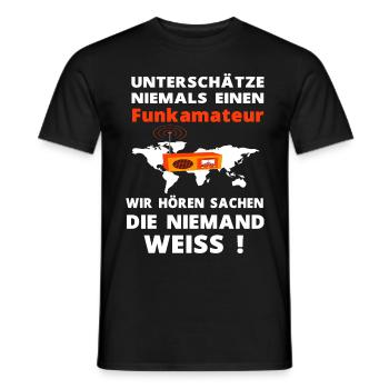 Funkamateur Amateurfunker Funker Hobby - Männer T-Shirt - Schwarz - Vorne - AI Model Male 178 light (178cm)