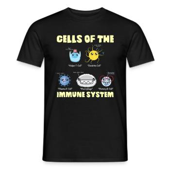 Immunsystem Zellen Biologie Zellwissenschaft - Männer T-Shirt - Schwarz - Vorne - AI Model Male 178 light (178cm)