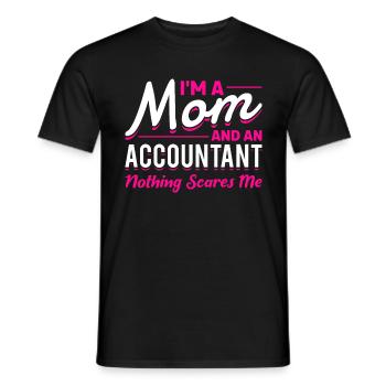 Femmes maman comptable comptabilité plus drôle - T-shirt homme - noir - Devant - AI Model Male 178 light (178cm)