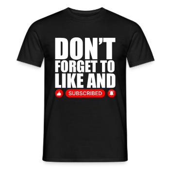 Lustiges Video Blogger Vlogger Like Subscribe - Männer T-Shirt - Schwarz - Vorne - AI Model Male 178 light (178cm)