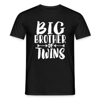 Frère Jumeaux Grossesse Etant - T-shirt homme - noir - Devant - AI Model Male 178 light (178cm)