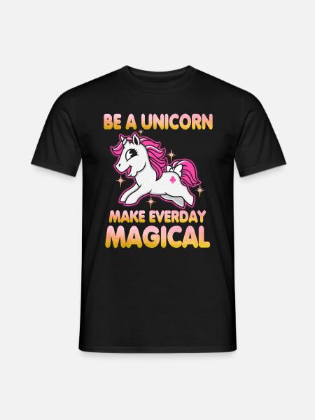 Be a unicorn - Men's T-Shirt - black