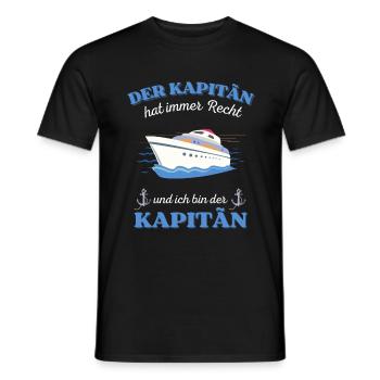 Kapitän Geschenk Männer Sportboot Fun Sprüche Boot - Männer T-Shirt - Schwarz - Vorne - AI Model Male 178 light (178cm)