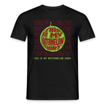 Wassermelonen Sommerfrüchte Tropical Melone - Männer T-Shirt - Schwarz - Vorne - AI Model Male 178 light (178cm)