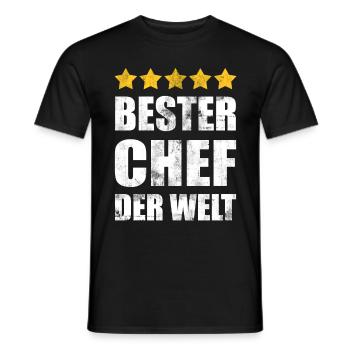 Bester Chef der Welt Vintage - Männer T-Shirt - Schwarz - Vorne - AI Model Male 178 light (178cm)
