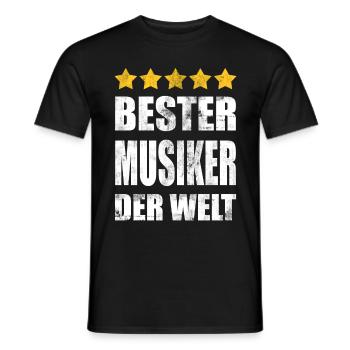 Bester Musiker Der Welt Vintage - Männer T-Shirt - Schwarz - Vorne - AI Model Male 178 light (178cm)