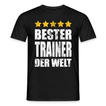Bester Trainer Der Welt Vintage - Männer T-Shirt - Schwarz - Vorne - AI Model Male 178 light (178cm)