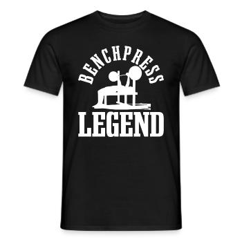 Benchpress Legend Powerlifter Fitnesstraining und - Männer T-Shirt - Schwarz - Vorne - AI Model Male 178 light (178cm)