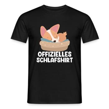 Offizielles Schlafshirt Schlafender Hund - Männer T-Shirt - Schwarz - Vorne - AI Model Male 178 light (178cm)
