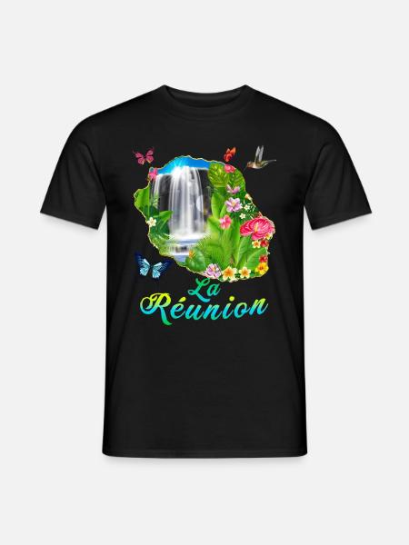 La réunion Paradis Sur Terre Cadeau - T-shirt homme - noir