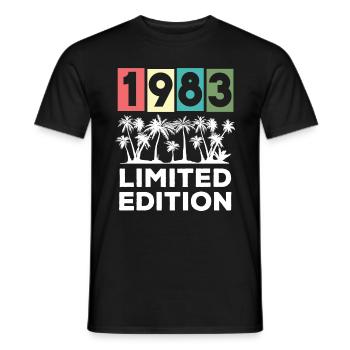 Limited Edition Vintage 1983 Fun 40th Birthday - Men's T-Shirt - black - Front - AI Model Male 178 light (178cm)