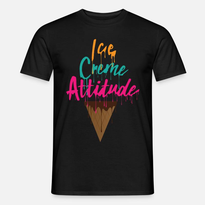 Eis Attitude - Männer T-Shirt - Schwarz