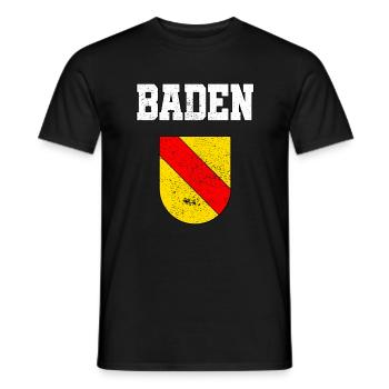 Baden Badisch coat of arms Badnerland gift - Men's T-Shirt - black - Front - AI Model Male 178 light (178cm)