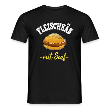 Fleischkäse Senf Badisch Lustig Baden Fleischkäs - Männer T-Shirt - Schwarz - Vorne - AI Model Male 178 light (178cm)