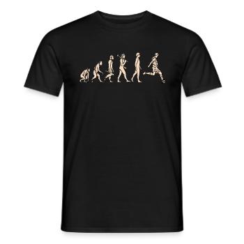 Evolution Fußball vom Affen zum Fußballer - Männer T-Shirt - Schwarz - Vorne - AI Model Male 178 light (178cm)