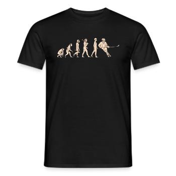 Evolution hockey design for hockey players - Men's T-Shirt - black - Front - AI Model Male 178 light (178cm)