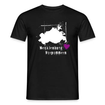 Mecklembourg Poméranie occidentale - T-shirt homme - noir - Devant - AI Model Male 178 light (178cm)