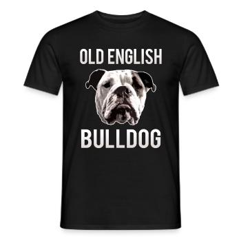 Aiden Old English Bulldog Bulldog gift - Men's T-Shirt - black - Front - AI Model Male 178 light (178cm)