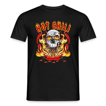 Hot Chili scharf Essen BBQ - Männer T-Shirt - Schwarz - Vorne - AI Model Male 178 light (178cm)
