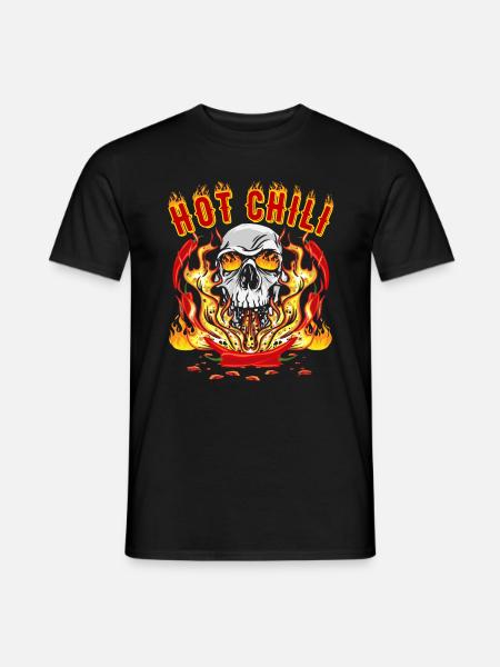 Hot Chili Spicy Food BBQ - Men's T-Shirt - black