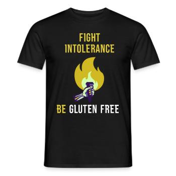 Intoleranz bekämpfen Glutenfrei sein Lustige Ernäh - Männer T-Shirt - Schwarz - Vorne - AI Model Male 178 light (178cm)
