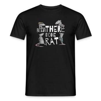 Été là Fait Rat Drôle de rongeur Jeu de mots Rat - T-shirt homme - noir - Devant - AI Model Male 178 light (178cm)