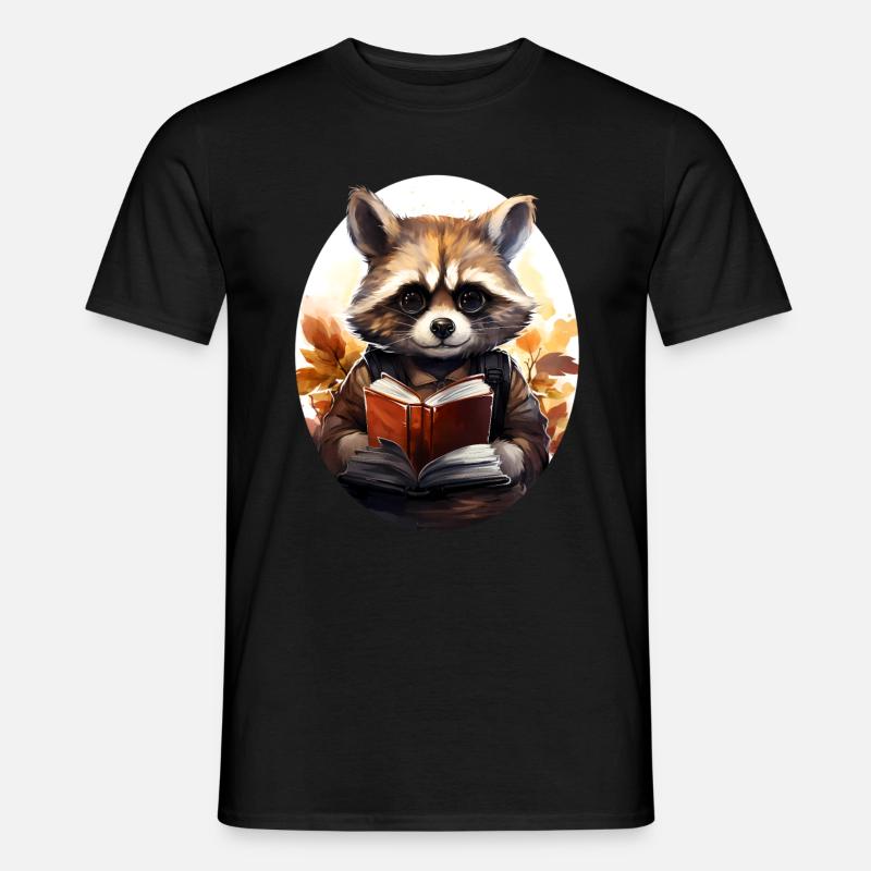 Waschbär - Männer T-Shirt - Schwarz